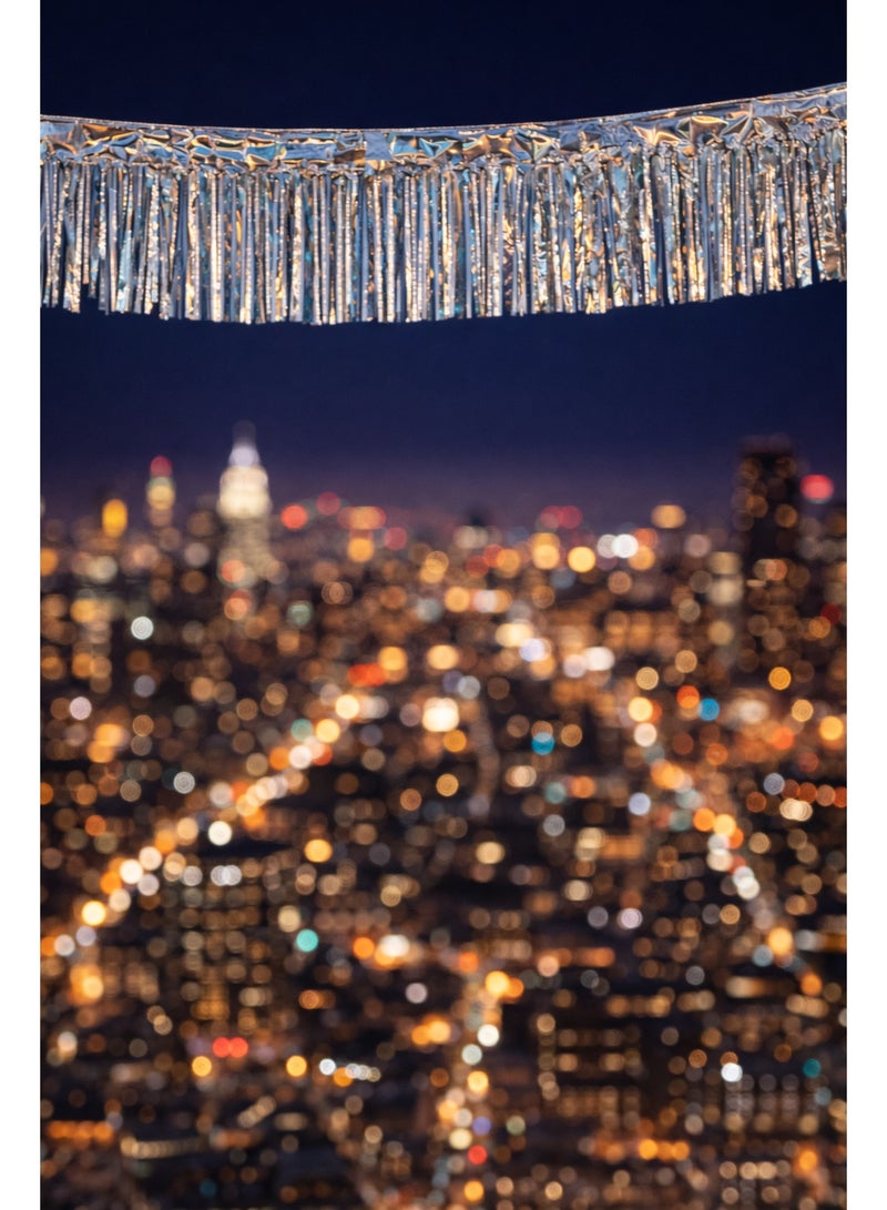 زينة رمضان فضية معلقة – طقم 3 قطع متعددة الأشكال والألوان لتزيين الشوارع والمنازل والمناسبات الرمضانية - Image 2