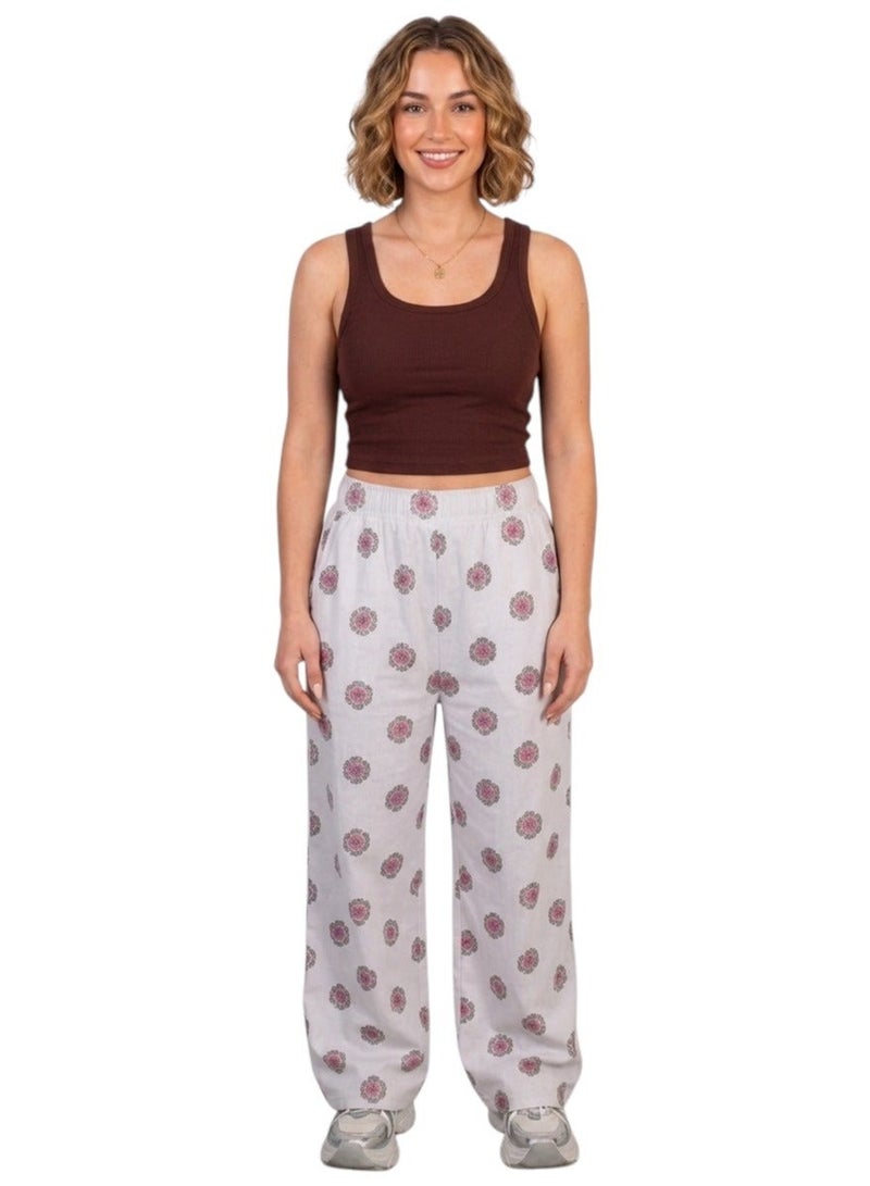 Mosca Women's Wear Printed Cotton Cardigan Pants - Image 3