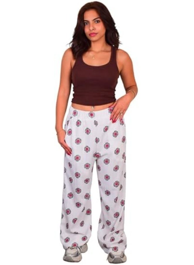 Mosca Women's Wear Printed Cotton Cardigan Pants - Image 1