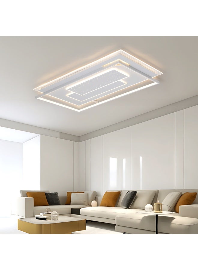 YATAI LIGHTING ضوء سقف LED مستطيل 390 واط، تصميم حديث مع جهاز تحكم عن بعد، قابل للتعديل بثلاثة ألوان (3000K-6000K)، لغرف النوم الكبيرة، غرفة المعيشة، غرفة الطعام، 105×65 سم - Image 5