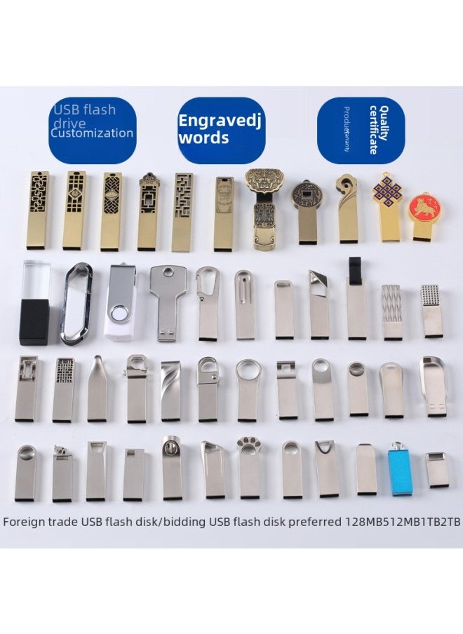 Generic Metal Usb Flash Drive 32gb Dream Commemorative Promotional Usb Stick Personalized Company Laser Logo Meeting Gift-Color:Twist Silver-Capacity:32GB  - Image 5