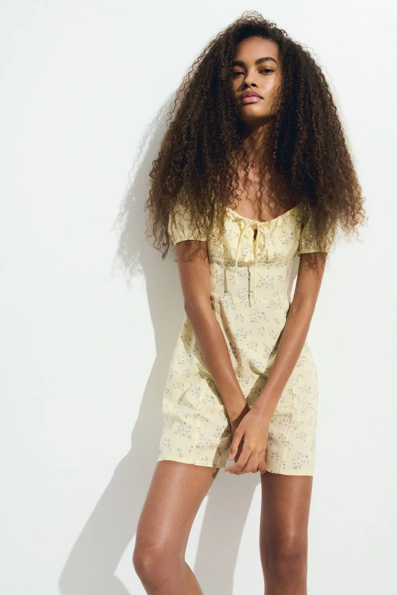 H&M Puff-sleeved dress