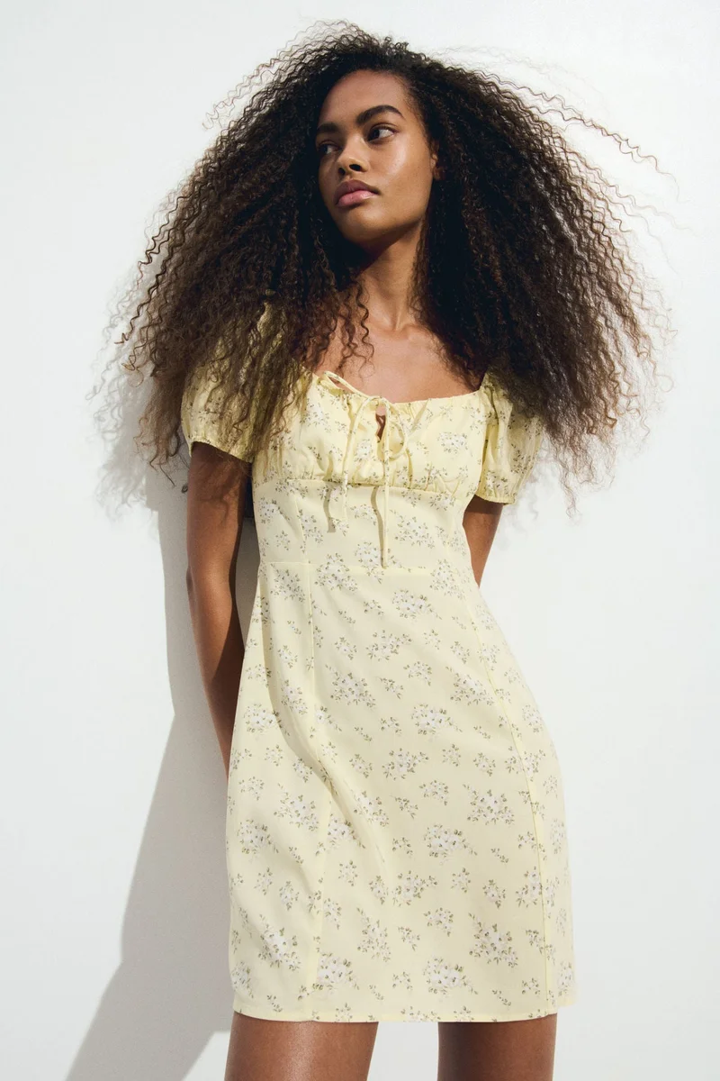 H&M Puff-sleeved dress