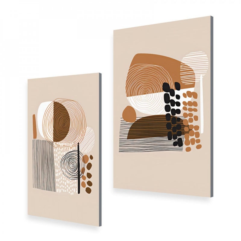 Marktna A double canvas painting with a modern design, total size 80 x 60 cm - Image 2