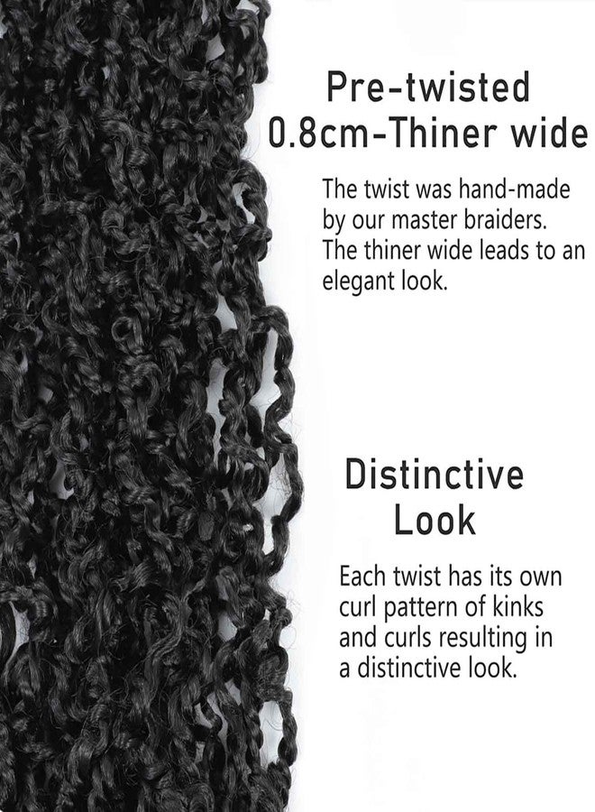 SOKU Boho Majesty Twist Crochet Hair 26" - 8 Packs Black Pre Twisted Mini Passion Twist Crochet Hair Curly Senegalese Dreadlocks Extensions Pre-looped Yanky Twist Braids for Women Synthetic - Image 3