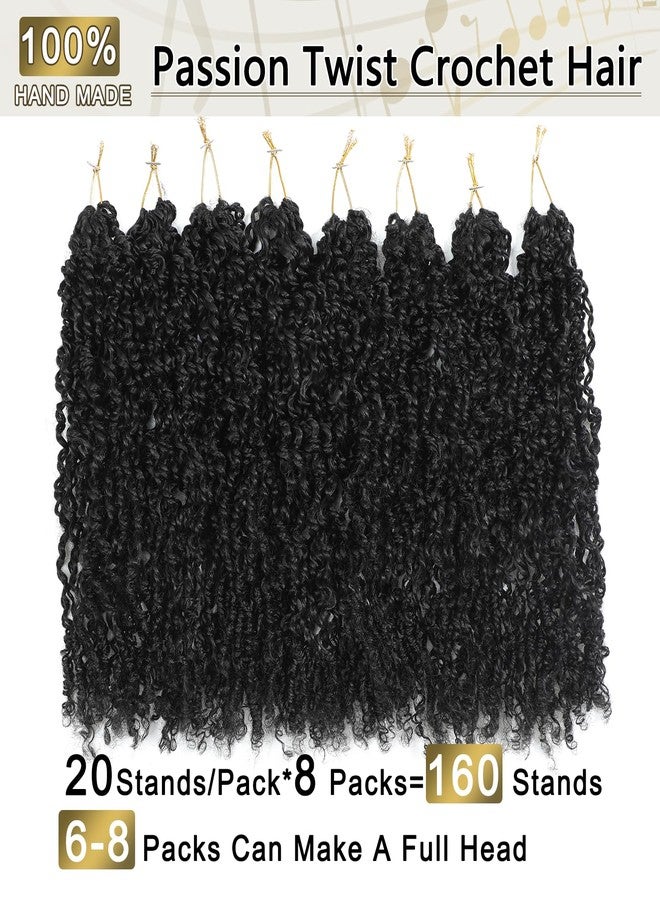 SOKU Boho Majesty Twist Crochet Hair 26" - 8 Packs Black Pre Twisted Mini Passion Twist Crochet Hair Curly Senegalese Dreadlocks Extensions Pre-looped Yanky Twist Braids for Women Synthetic - Image 5