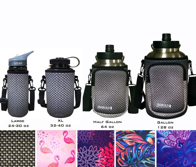 Koverz Half Gallon Jug Carrier, 64oz Bottle Carrier Compatible with Yeti & RTIC Half Gallon Jugs - Carbon Fiber - Image 4