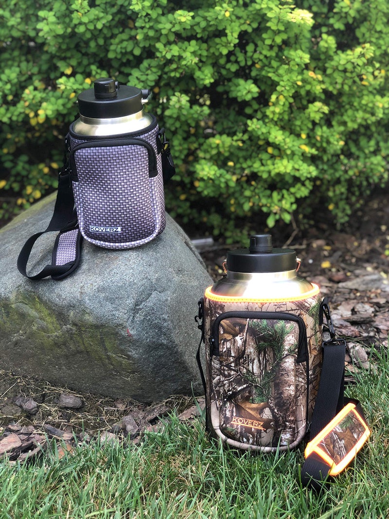 Koverz Half Gallon Jug Carrier, 64oz Bottle Carrier Compatible with Yeti & RTIC Half Gallon Jugs - Carbon Fiber - Image 2