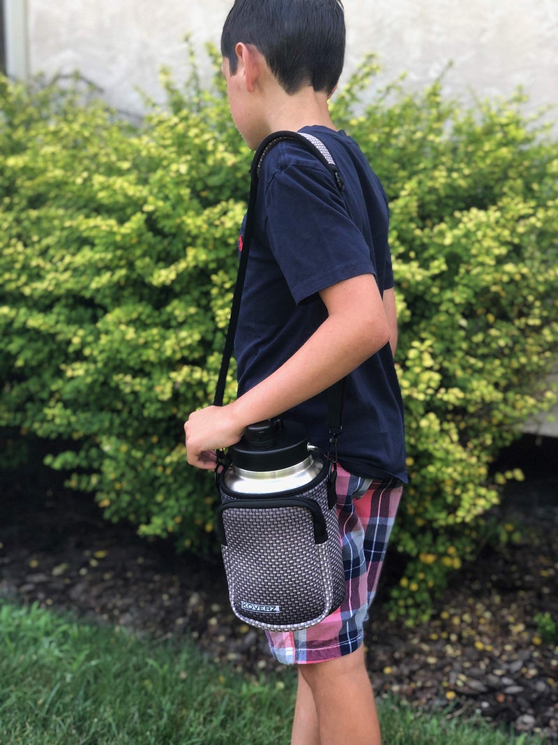 Koverz Half Gallon Jug Carrier, 64oz Bottle Carrier Compatible with Yeti & RTIC Half Gallon Jugs - Carbon Fiber - Image 3