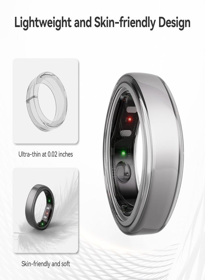 RingConn Silicone Ring Protector - Ultra-Thin Transparent Elastic Case Smart Ring Fitness, Outdoor Camping (Size S for 6/7/8) - Image 2