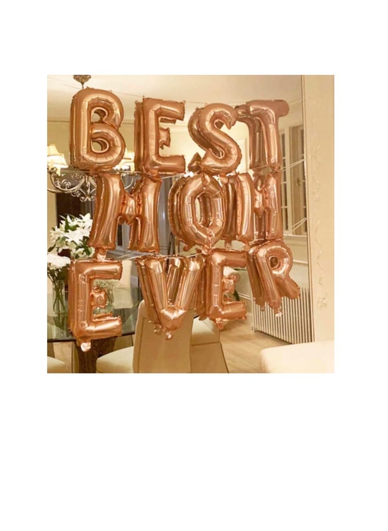 بارتي ويذ إيما بالونات من الذهب الوردي من الألف إلى الياء 32 بوصة بالونات الأبجدية الكبيرة من الذهب الوردي رقائق الهيليوم لتزيين حفل زفاف الذكرى السنوية لحفل ميلاد (Rose Gold-Z) - Image 3