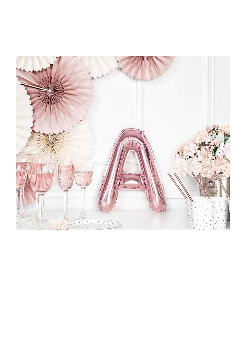 بارتي ويذ إيما بالونات من الذهب الوردي من الألف إلى الياء 32 بوصة بالونات الأبجدية الكبيرة من الذهب الوردي رقائق الهيليوم لتزيين حفل زفاف الذكرى السنوية لحفل ميلاد (Rose Gold-Z) - Image 2