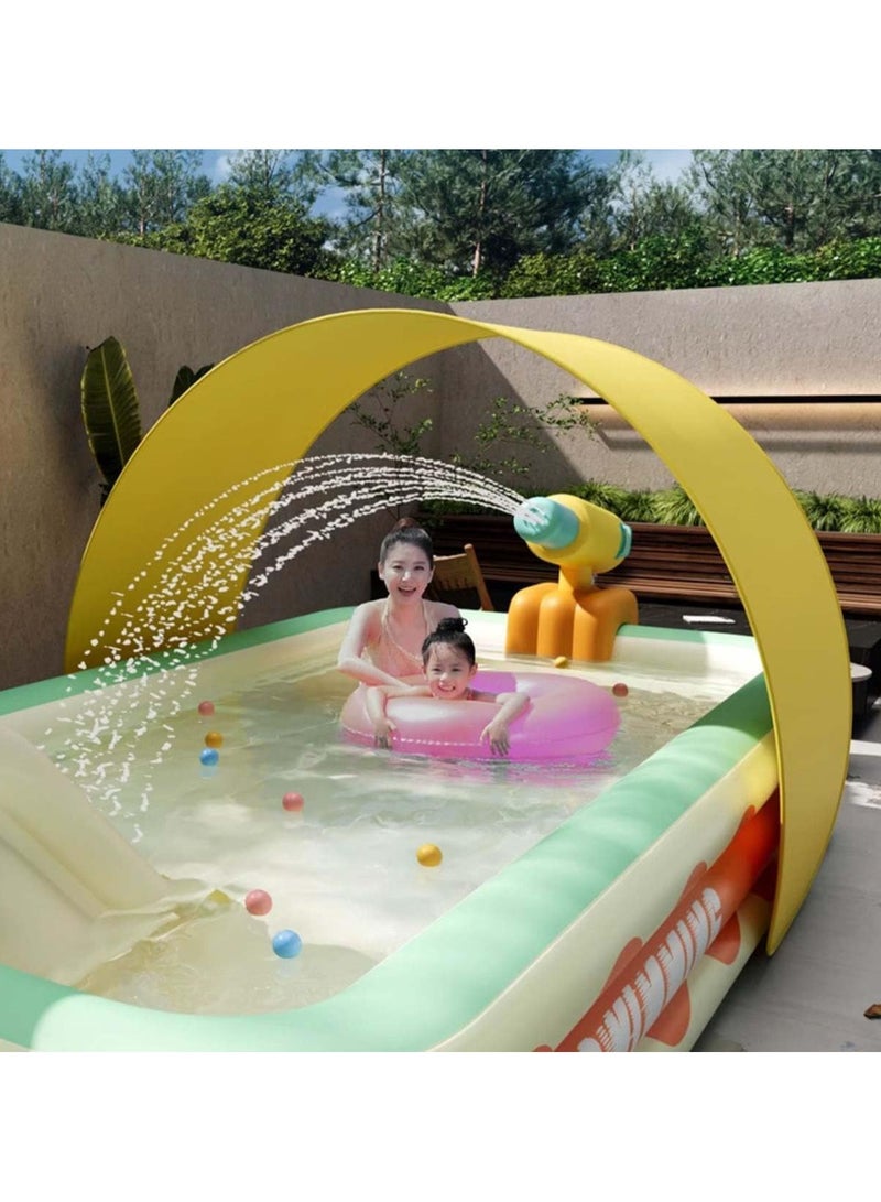 AUTOYSUR Inflatable Swimming Pool for Kids and Adults with Shade Sail, Thickened Blow Up Family Swimming Kiddie Pool for Garden, Backyard, Family Summer Water Part (Swimming pool+Sun Shade) - Image 5
