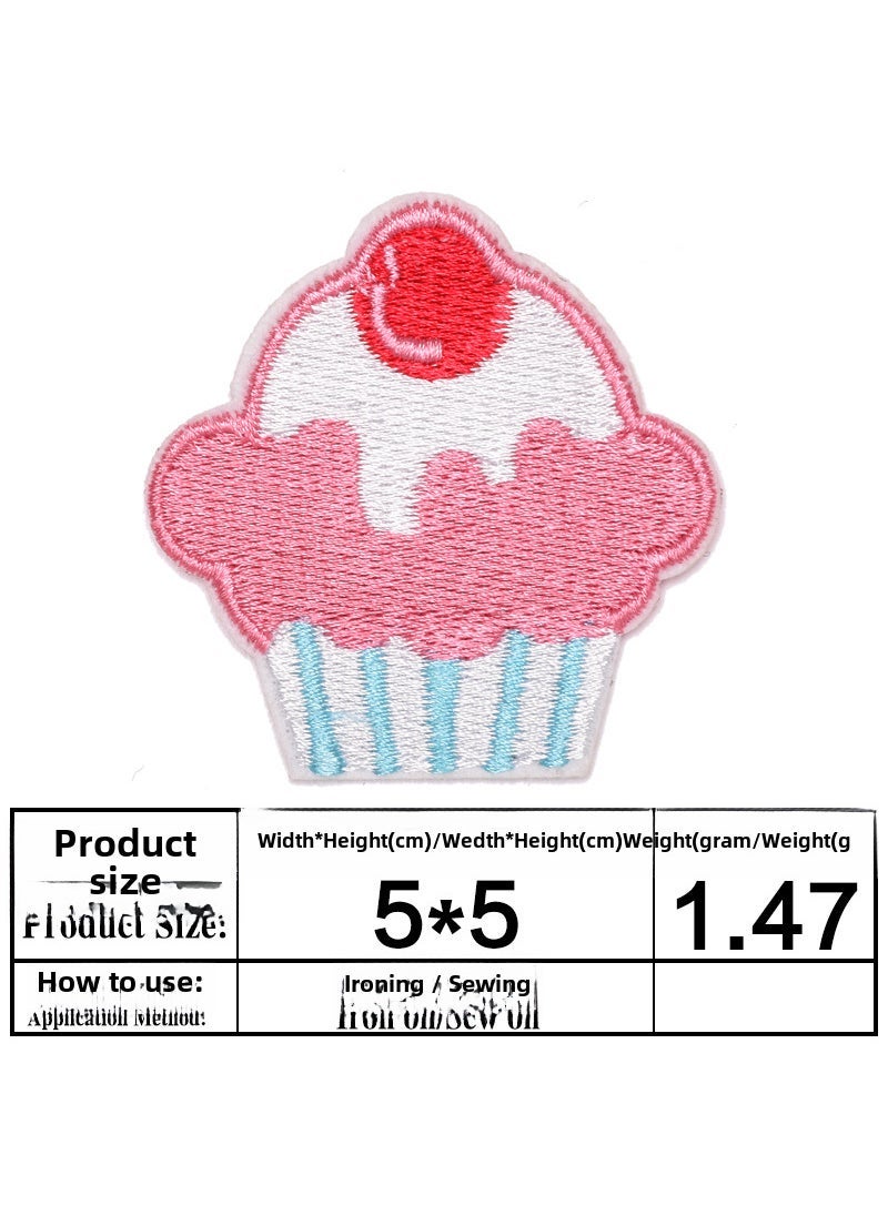 Embroidered Patches for Ice Cream Candy Cake 1093