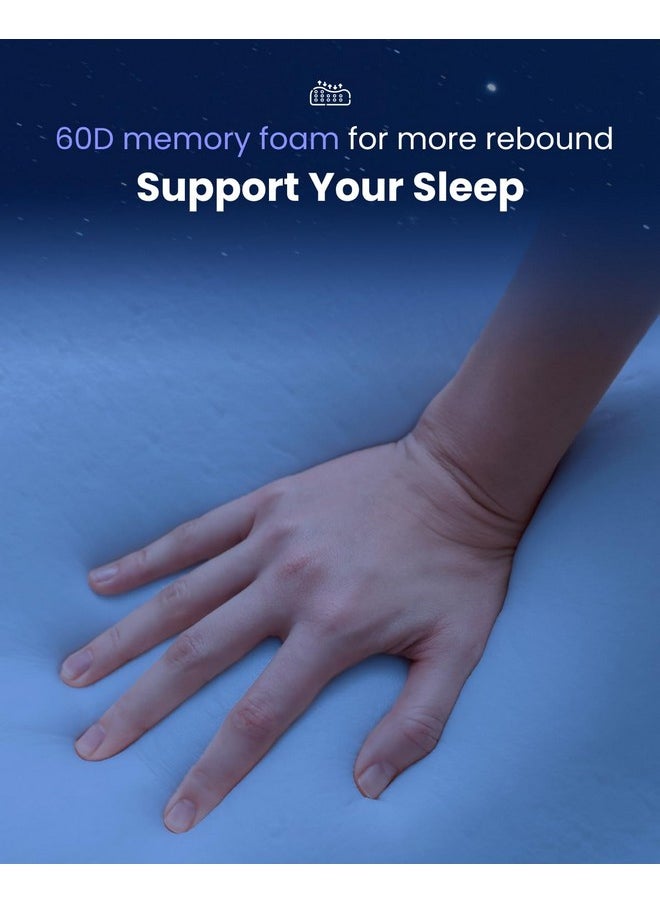 RENPHO RENPHO Ultra Pain Relief Neck Pillow, Ergonomic Contour Memory Form Pillow for Side Back Stomach Sleeper with 2 Cooling Pillowcases, Orthopedic Cervical Pillow for Adult  - Image 4