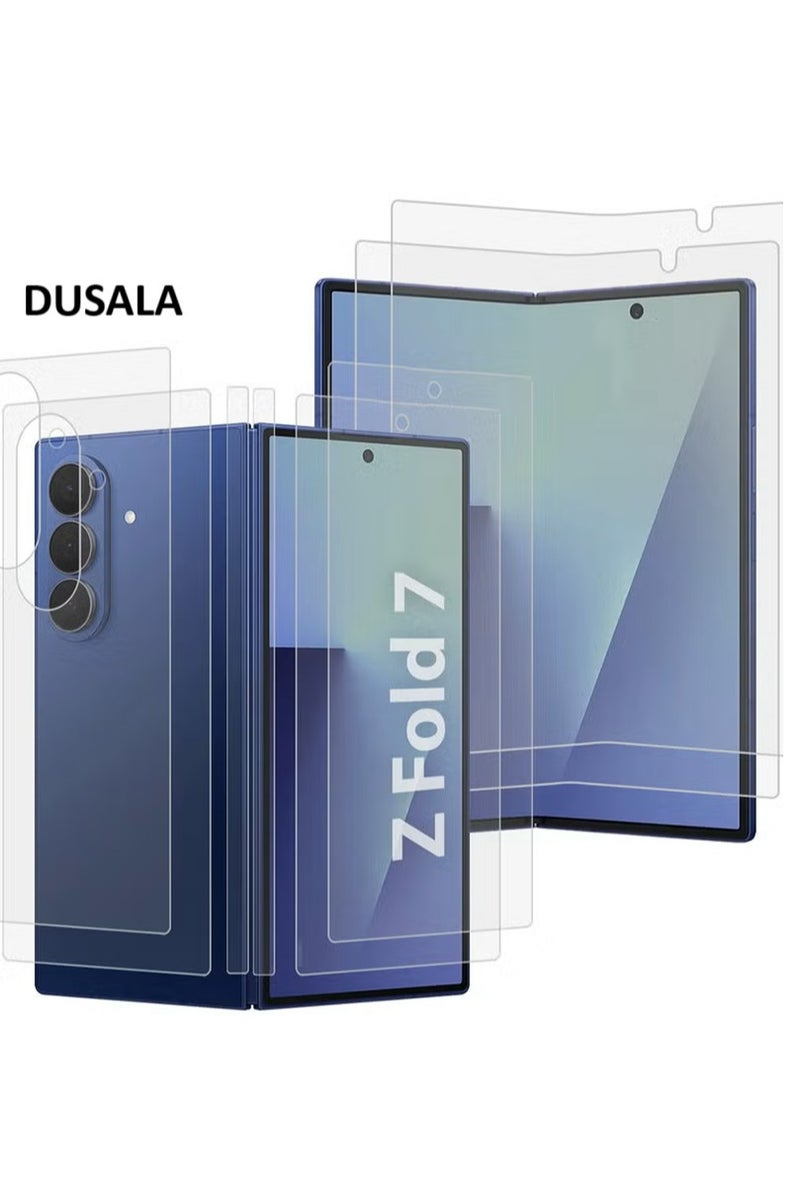 DUSALA 2Packs Dual Guard Ceramic Screen Protector For Samsung Galaxy Z Fold 7 – Full Inner And Outer Display PET Protection Clear-2 - Image 1
