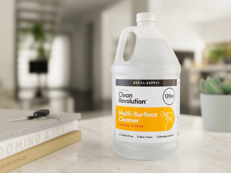 Clean Revolution Multi Surface Cleaner Refill Supply  Non-Toxic  Eco-Friendly & Plant-Based  Ready to Use  Dreamy Citrus  128 Fl Oz (1 Gallon) - Image 2