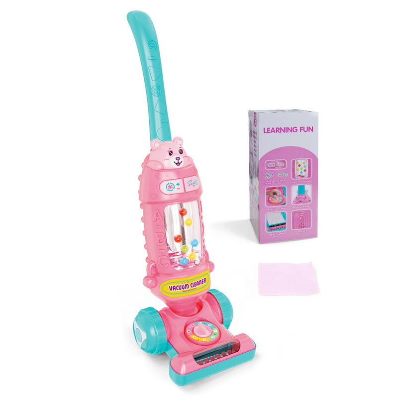  FS FS Kids Vacuum Toy That Really Works with Lights Sounds Pretend Play Toy Vacuum for Toddlers 13 Toddler Vacuum Toys for Ages 18M Girls Cleaning Toy with BallPopping Pink - Image 3