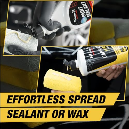 Wavex Microfiber Applicator Car Polish Sponge | Microfiber Applicator Sponge for Car Polish | Great Car Polish Pad Applicator for Ceramic Coating, Waxes, Polishes, Dressers & More - (Yellow 4 pcs) - Image 4