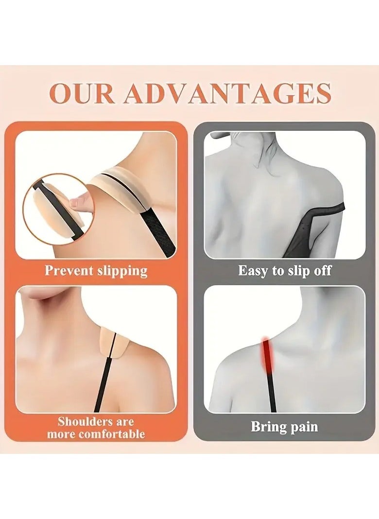 Goolsky Silicone Bra Strap Cushion Holders - 2pcs Non-Slip Shoulder Pads, Invisible Anti-Slip Comfort Pads for Bra Straps, Hidden Bra Accessories for Preventing Strap Slippage, Solid Color, Non-Textile Material  - Image 5