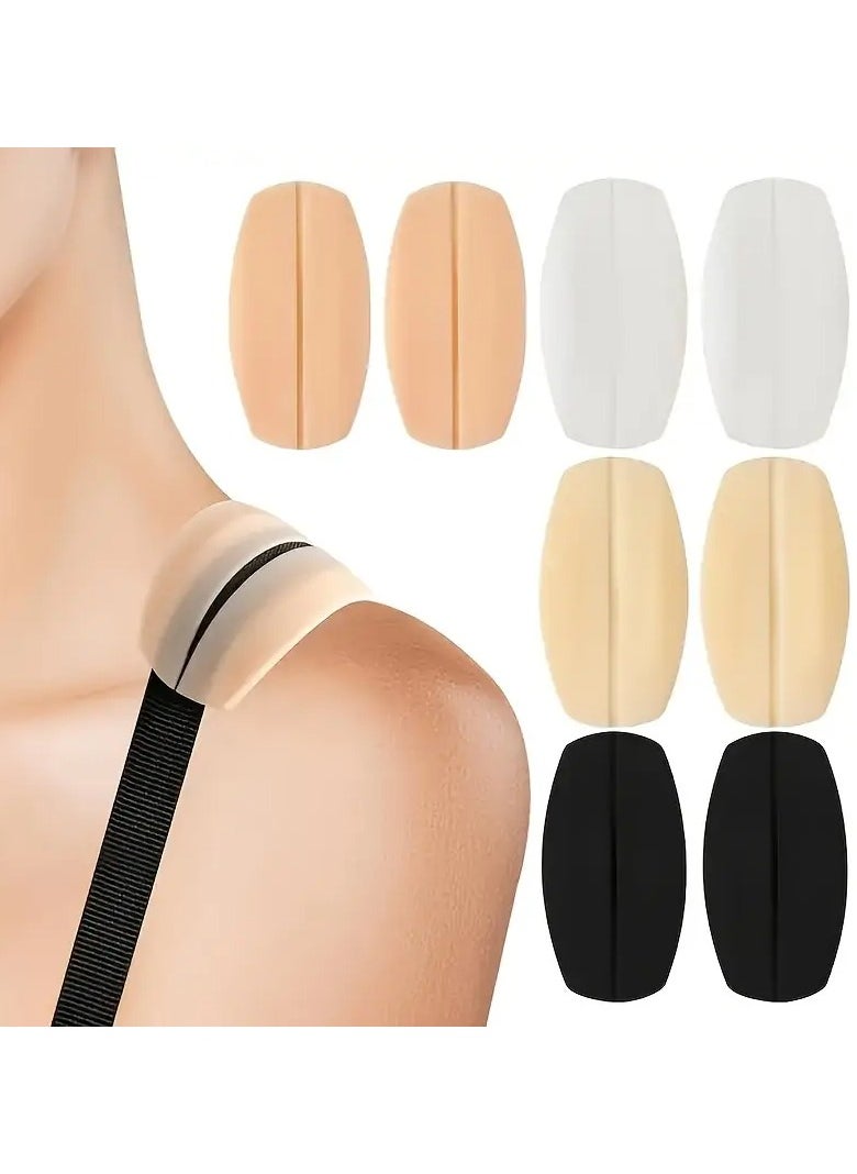 Goolsky Silicone Bra Strap Cushion Holders - 2pcs Non-Slip Shoulder Pads, Invisible Anti-Slip Comfort Pads for Bra Straps, Hidden Bra Accessories for Preventing Strap Slippage, Solid Color, Non-Textile Material  - Image 2