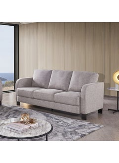 Neptune 3-Seater Beige Fabric Sofa 91 x 94 x 204 cm