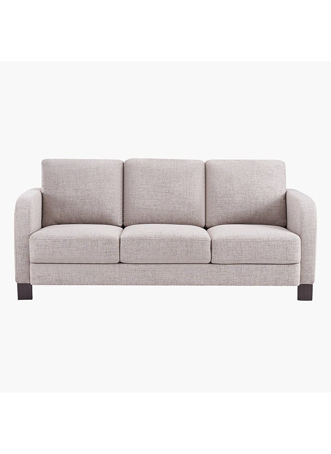 Home Box - Neptune 3-Seater Beige Fabric Sofa 91 x 94 x 204 cm - Image 1