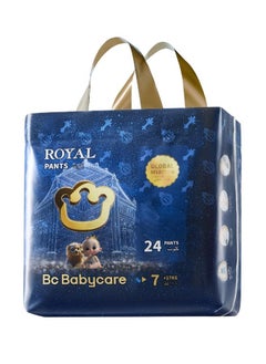 Babycare Babycare - Royal Baby Diaper Pants, Size 7 (17 Kg+), 24 Pieces, BPA-Free, Non-Toxic, Ultra-Absorbent, Leak-Proof, Soft and Breathable, Pull-Up Style, Stretchy Waistband, Hypoallergenic, Gentle on Skin, Comfortable Fit, Easy to Wear, Ideal for Toddlers, Long-Lasting Dryness, Trusted Protection  - Image 1