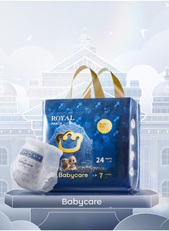 Babycare Babycare - Royal Baby Diaper Pants, Size 7 (17 Kg+), 24 Pieces, BPA-Free, Non-Toxic, Ultra-Absorbent, Leak-Proof, Soft and Breathable, Pull-Up Style, Stretchy Waistband, Hypoallergenic, Gentle on Skin, Comfortable Fit, Easy to Wear, Ideal for Toddlers, Long-Lasting Dryness, Trusted Protection  - Image 5