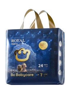 Babycare Babycare - Royal Baby Diaper Pants, Size 7 (17 Kg+), 24 Pieces, BPA-Free, Non-Toxic, Ultra-Absorbent, Leak-Proof, Soft and Breathable, Pull-Up Style, Stretchy Waistband, Hypoallergenic, Gentle on Skin, Comfortable Fit, Easy to Wear, Ideal for Toddlers, Long-Lasting Dryness, Trusted Protection  - Image 2