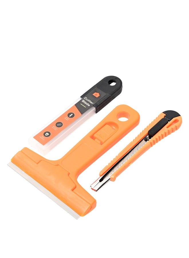 LAWAZIM Scraper and Cutter With Extra Blades Set -Heavy-Duty Scraper and Snap-off Utility Knife with Replaceable Blades -Multi-purpose Cutting Tools for DIY Home Improvement Crafting Household Repairs - Image 1