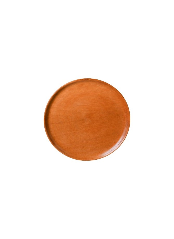 Generic - Round Wooden Plate Great for family-sized portions or special occasions 30 cm - Image 1