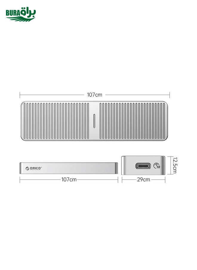 ORICO M222C3-G2-SV USB3.1 Gen2 Type-C 10Gbps M.2 NVMe SSD Enclosure(Silver)