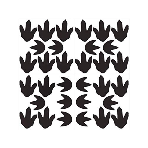 Bamsod Dinosaur Footprints Wall Stickers 32pcs Dinosaur Tracks Decor Baby Nursery Decals Removable Peel and Stick Vinyl Decals - Image 1