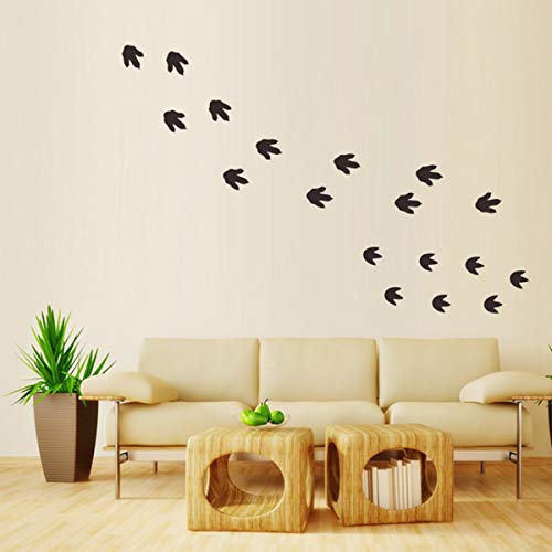 Bamsod Dinosaur Footprints Wall Stickers 32pcs Dinosaur Tracks Decor Baby Nursery Decals Removable Peel and Stick Vinyl Decals - Image 3