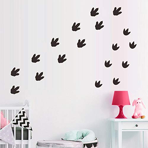 Bamsod Dinosaur Footprints Wall Stickers 32pcs Dinosaur Tracks Decor Baby Nursery Decals Removable Peel and Stick Vinyl Decals - Image 5