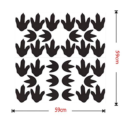 Bamsod Dinosaur Footprints Wall Stickers 32pcs Dinosaur Tracks Decor Baby Nursery Decals Removable Peel and Stick Vinyl Decals - Image 4