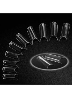 brunson False Acrylic Nail Tips Water Pipe French Clear 500 Pieces BCFWT500  - Image 4
