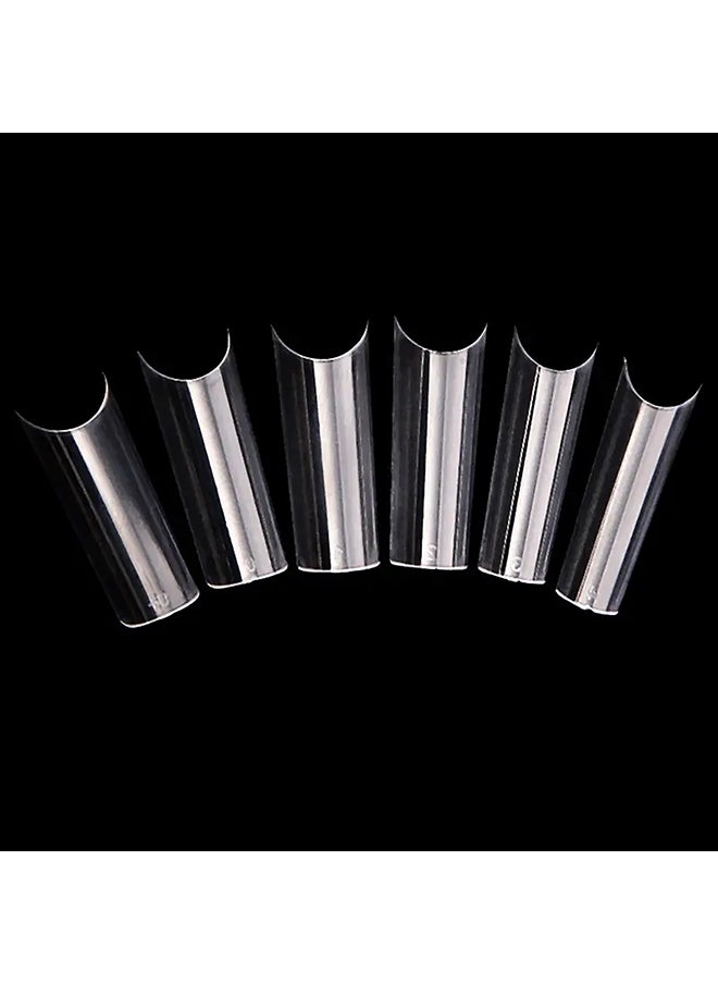 brunson False Acrylic Nail Tips Water Pipe French Clear 500 Pieces BCFWT500  - Image 5