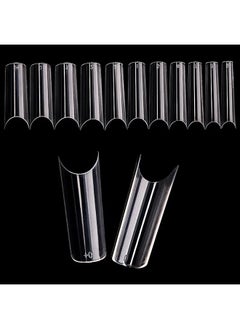 brunson False Acrylic Nail Tips Water Pipe French Clear 500 Pieces BCFWT500  - Image 3