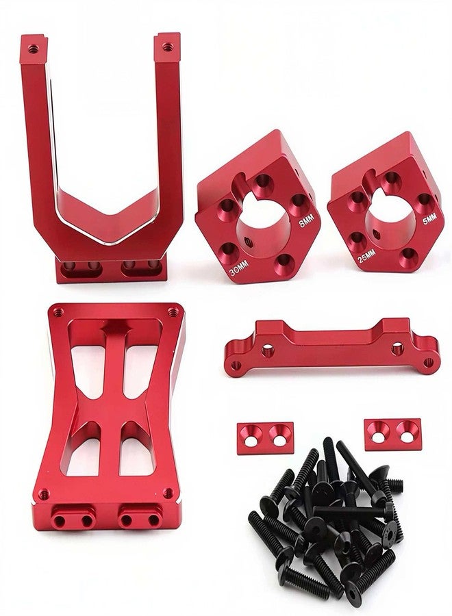 قطع غيار ترقية قاعدة محرك X-Maxx المصنوعة من الألومنيوم لسيارات التحكم عن بعد X-Maxx 6S 8S بمقياس 1/5 و XRT 8S بمقياس 1/6، بديل للرقم 7760 (أحمر) - Image 2