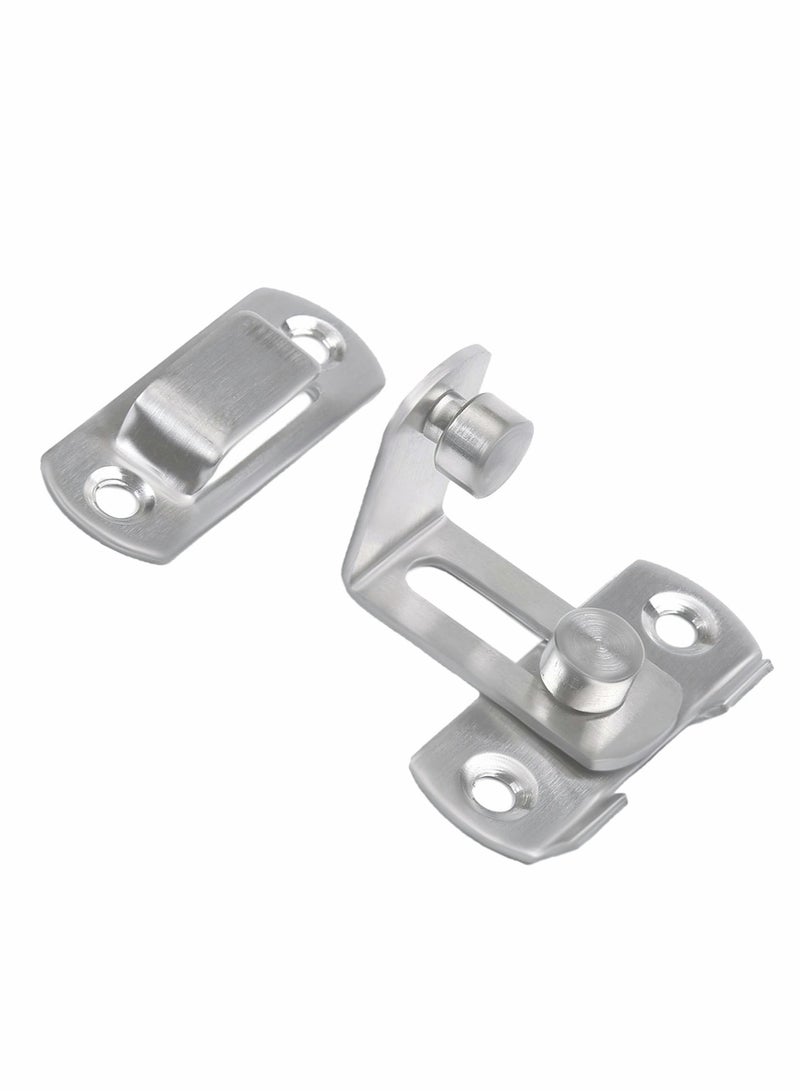 Cobest Stainless Steel Latch, 90 Degree Protect Privacy Security Barn Door Lock, Solid Stainless Steel Safety Gate Latches, 2 Pack (Large 90 Degrees Silver) - Image 5