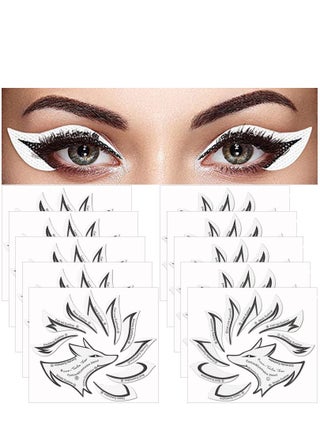 Cat Eyeliner Eyeshadow Stencil Sticker, Stamp Pad Stencil Sticker Set for Eyeshadow and Eyeliner for Makeup Beginners Essentials (12 Styles) - pzsku/Z1CA6FC66119E53641B35Z/45/_/1698645344/234d4277-be75-4f06-b0d8-7ff5454ba78c