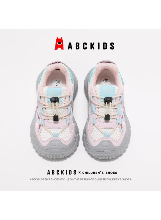 Abc Kids Children's Sports Shoes Autumn Winter Boys Girls Outdoor Mesh Running Shoes 3528 White/blue Pink Size 32 - Image 4