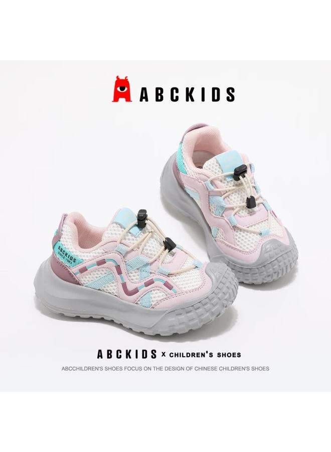 Abc Kids Children's Sports Shoes Autumn Winter Boys Girls Outdoor Mesh Running Shoes 3528 White/blue Pink Size 32 - Image 3
