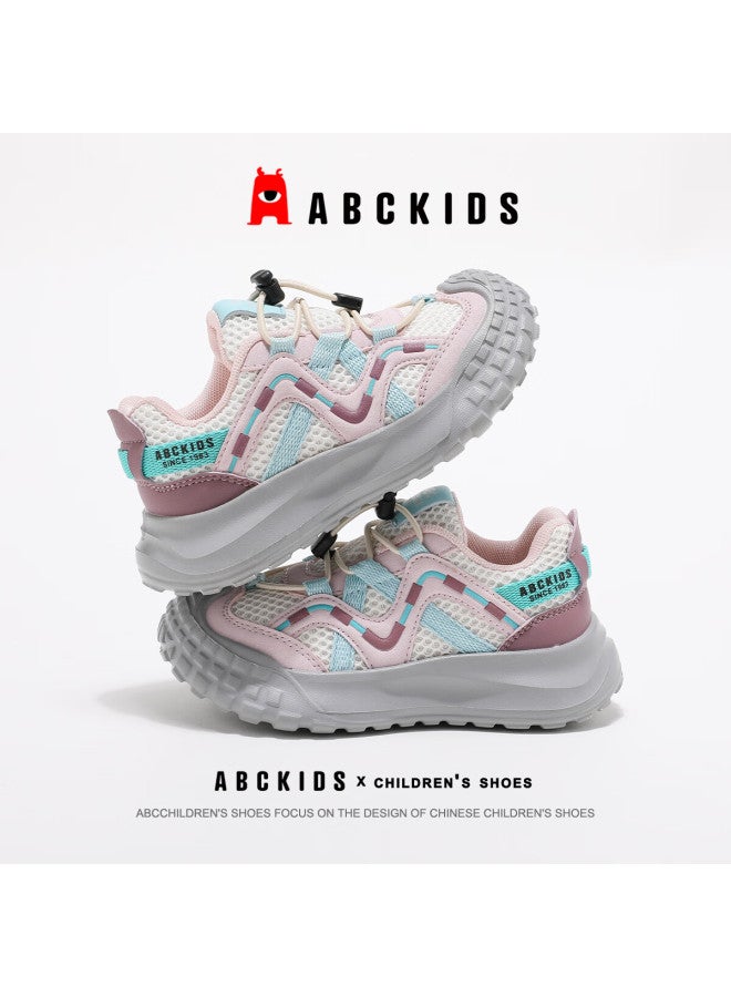 Abc Kids Children's Sports Shoes Autumn Winter Boys Girls Outdoor Mesh Running Shoes 3528 White/blue Pink Size 32 - Image 2