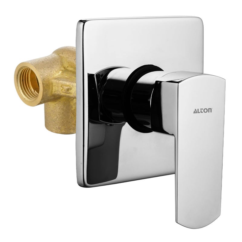 Alton نظام دش مخفي من البرونز ALTON QDR5552 مع رافعة واحدة و 2 مدخل و 1 مخرج صنبور دش حمام فضي - Image 1