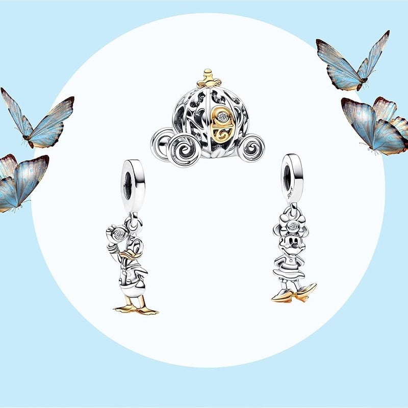 MGIUL 925 Sterling Silver Charms for Bracelets Necklaces Minnie-Mickey Safety Chain Stitch Winnie Bear Beads Baby Yoda Charm Dangle Pendants Cartoon Jewelry Gift for Women Girls, Cubic Zirconia - Image 3