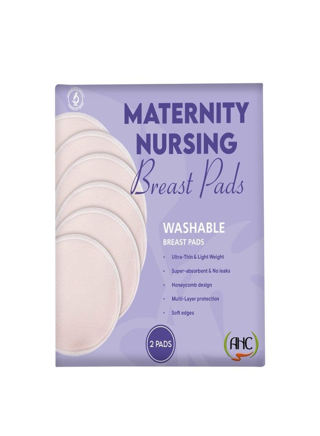 AHC Zikku Ultra-Soft Reusable Breast Pads for Feeding Mothers (Pack 1 X 2 Pads), Light Weight Washable Nursing Pads for Bra, Eco-Friendly and Comfortable Breast Pad - Image 1