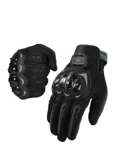 Bike Kit Bikekit Touchscreen Motorcycle Gloves for Men and Women – Full Finger Hard Knuckle Motorbike Protective Gloves  - Image 1